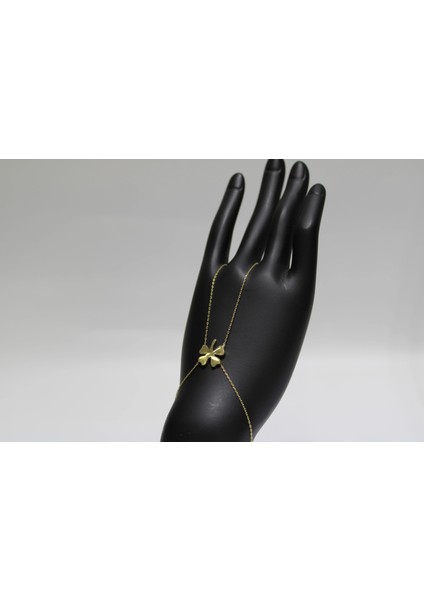 14 Ayar Altın Yonca Model Şahmeran Bileklik fırsatları