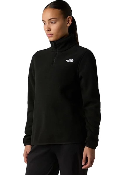 Glacier Fleece 1/4 Zip Kadın Siyah Outdoor Polar NF0A8D2JJK31