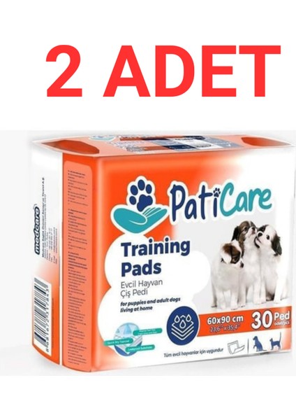 Yavru Köpek Tuvalet Pedi 60X90CM 30'lu, 2 Adet, Temiz ve Konforlu Eğitim Pedi indirimleri
