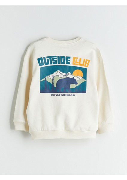 Yeni Sezon Bisiklet Yaka Baskılı Erkek Çocuk Sweatshirt 2'li indirimleri