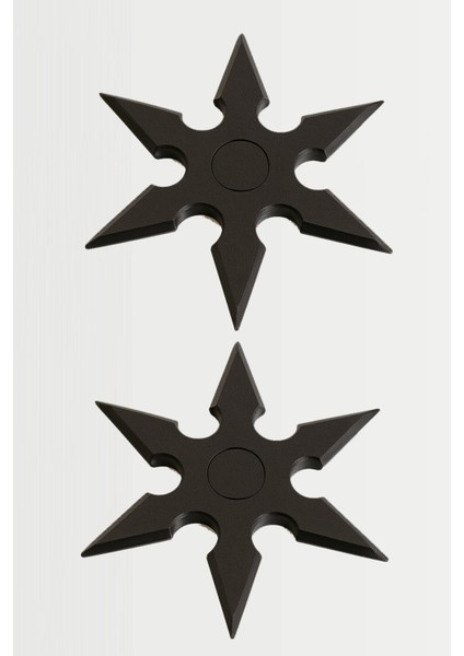 2 Adet Ninja Yıldızı Star Shuriken Spinner Fidget Stres Çarkı