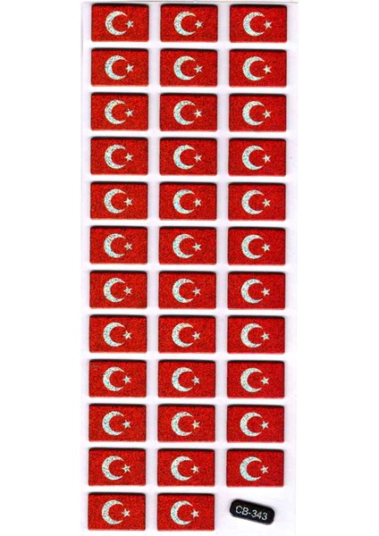 Sticker Kabartmalı Sticker Defter Planlayıcı Etiket (CB343) 16X7 Cm- Türk Bayrağı fiyatları