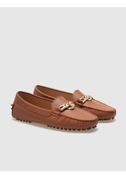 Hakiki Deri Taba Tokalı Kadın Loafer fiyatları