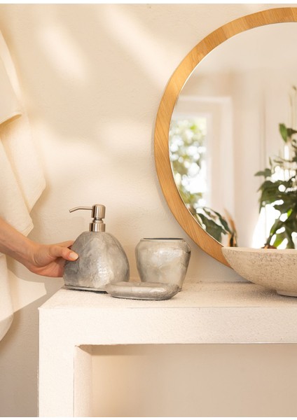Sedef Gri 3'lü Banyo Aksesuar Seti fiyatları