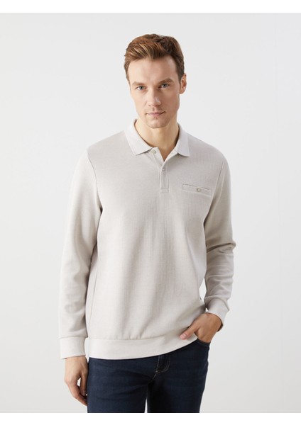 Yeni Sezon Polo Yaka Uzun Kollu Erkek Sweatshirt