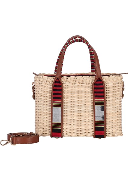 Purki - Taba Deri Çizgi Desen El ve Omuz Çantası modelleri