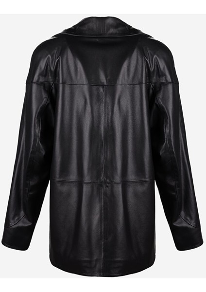 Kadın Siyah Hakiki Deri Deri Mont fırsatları