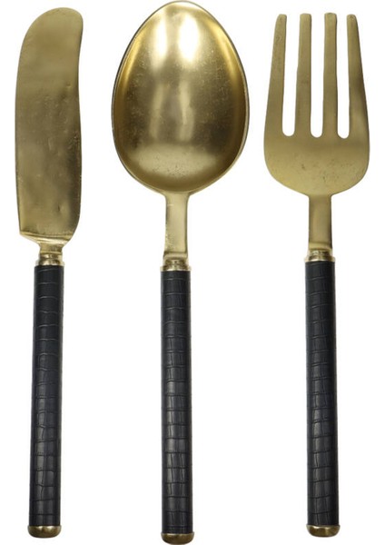 Cutlery Art Altın Rengi Duvar Süsü