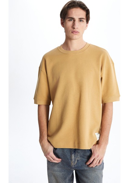 Yeni Sezon Bisiklet Yaka Kısa Kollu Erkek Sweatshirt