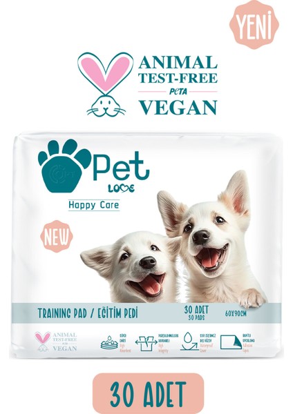 Yumuşak ve Konforlu Evcil Tuvalet Eğitim Pedi Seti, 30 Adet fiyatları