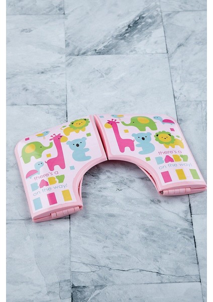 Pembe Katlanabilir Bebek Klozet Oturağı, Seyahat ve Eğitim Için Pratik ve Hijyenik fırsatları