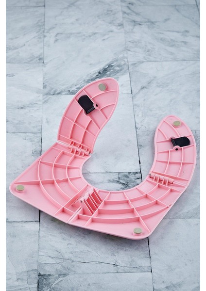 Pembe Katlanabilir Bebek Klozet Oturağı, Seyahat ve Eğitim Için Pratik ve Hijyenik