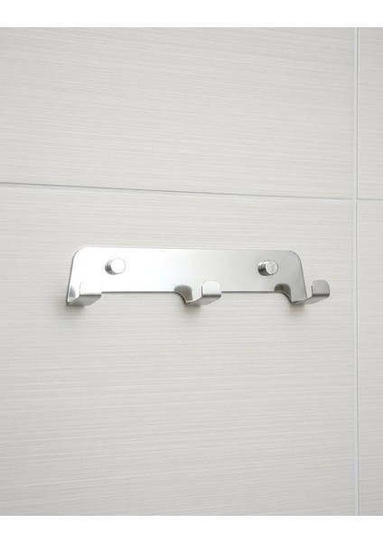 Askılık 3 Lü Yapışkanlı ve Vidalı 1,2mm SS201 Paslanmaz Çelik Renk Krom fiyatları