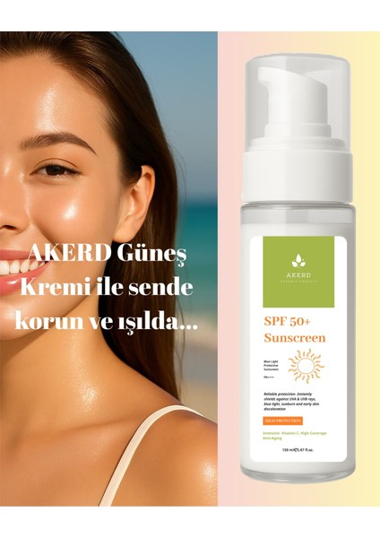 Güneş Kremi Günlük Koruma Lekeye Karşı Koruma.yuksek Korumalı Spf Güneş Kremi.