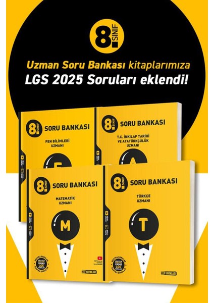 8. Sınıf Uzman Soru Bankası Seti 4 Kaynak fiyatları