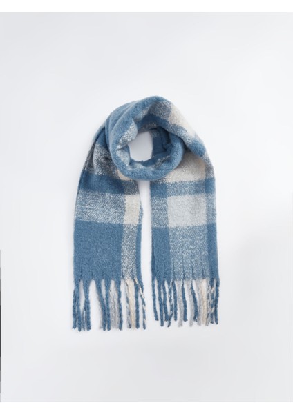 Yeni Sezon Püskül Detaylı Ekose Desenli Erkek Atkı