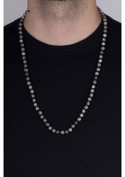 Yuvarlak Kesim Jasper Taşı Doğal Taş Erkek Kolye fiyatları