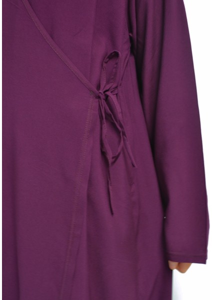 Kruvaze Yandan Bağlamalı Namaz Elbisesi – %100 Viskon- Rahat Kalıp modelleri