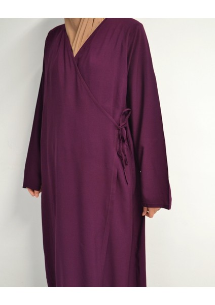 Kruvaze Yandan Bağlamalı Namaz Elbisesi – %100 Viskon- Rahat Kalıp fırsatları