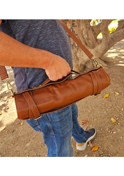 Hakiki Deri Taba Şef Bıçak Çantası, Kılıfı