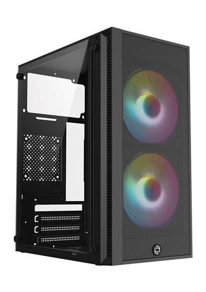 Hello Papana Frısby FC-8970G 300W 2x Raınbow Fan Mını Tower Gaming Siyah Kasa
