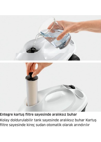 1900 Watt ,30 Sn.de Isınan Su ile Sc 3 Easyfix Buharlı Temizlik Makinesi