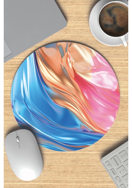 Desenli Melty No:1 Baskılı Yuvarlak Gaming Mousepad