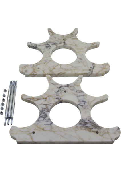 Şık 6'lı Mermer Şaraplık Seti, Zarif ve Dayanıklı Tasarım