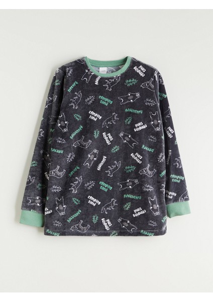 Yeni Sezon Bisiklet Yaka Erkek Çocuk Pijama Takımı fiyatları