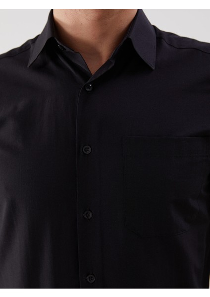 Yeni Sezon Regular Fit Kısa Kollu Poplin Erkek Gömlek modelleri