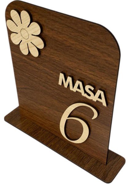 5'li Ahşap Masa Numaralığı Lokanta, Kafe, Restoran, Çay Bahçesi Vb. Için Masa Numaralığı