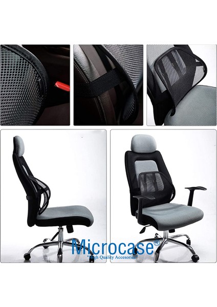 Ortopedik Sırt Bel Minderi Fileli Destekli Ayarlanabilir Araba Koltuk Sandalye 1 Adet AL5380 indirimleri