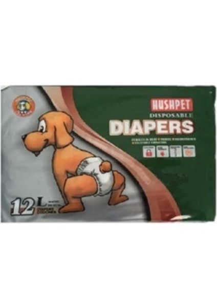Yumuşak ve Emici Köpek Alt Tuvalet Bezi, 12 Adet, Büyük Boy, Konforlu Kullanım