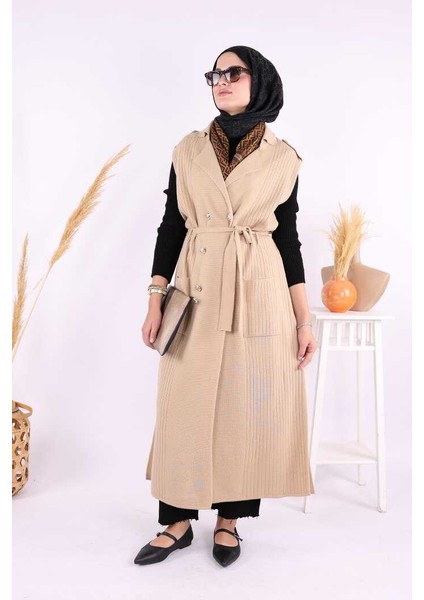 Triko Yelek 18336 Vizon