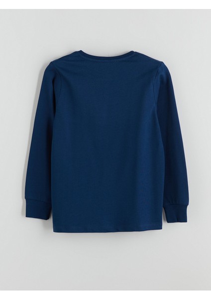 Yeni Sezon Bisiklet Yaka Spider-Man Baskılı Erkek Çocuk Pijama Üstü modelleri