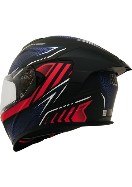 Gp My Helmet MKS001-BBR Yarış Spoiler Güneş Vizörlü Şeffaf Full Face Motosiklet Kaskı M indirimleri