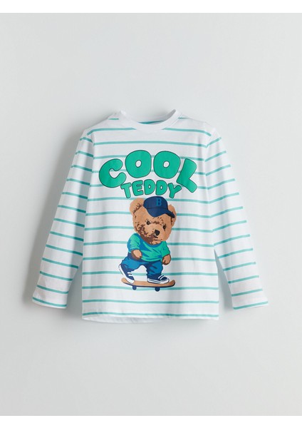 Yeni Sezon Bisiklet Yaka Ayı Teddy Baskılı Erkek Çocuk Pijama Takımı fiyatları