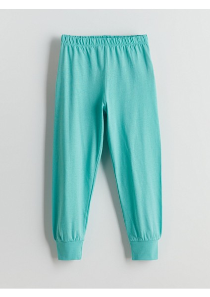 Yeni Sezon Bisiklet Yaka Ayı Teddy Baskılı Erkek Çocuk Pijama Takımı indirimleri