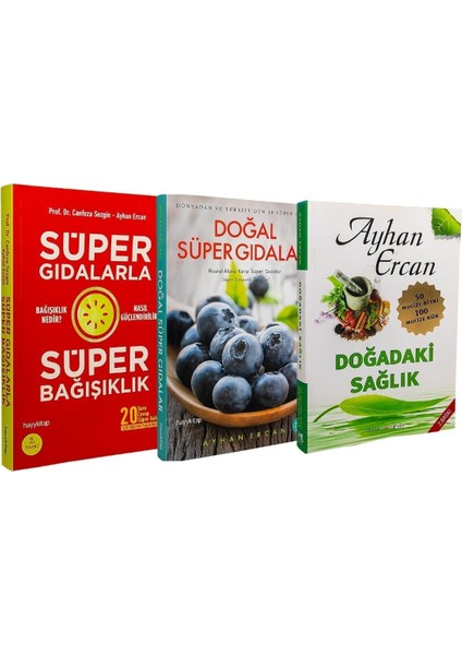 3'lü Kitap Set - Doğadaki Sağlık & Doğal Süper Gıdalar & Süper Gıdalarla Süper Bağışıklık
