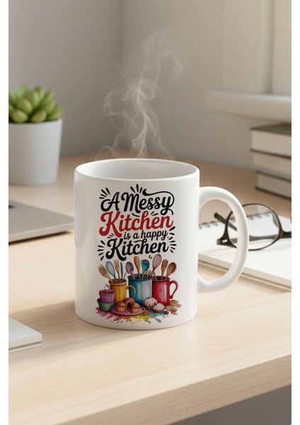 A Messy Kitchen Baskılı Hediyelik Kupa Bardak