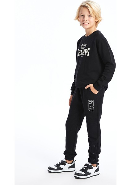 Yeni Sezon Beli Lastikli Erkek Çocuk Jogger Eşofman Altı