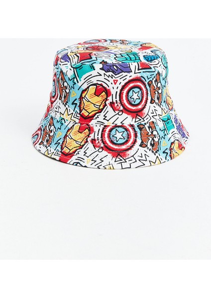 Yeni Sezon Iron Man Baskılı Erkek Çocuk Bucket Şapka