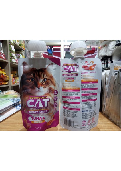 Ton Balığı ve Karides Ezme Kedi Ödülü 100 gr 2 Adet
