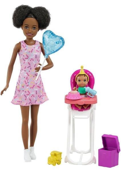 FHY97 Barbie Bebek Bakıcısı Bebeği ve Aksesuarları Oyun Seti