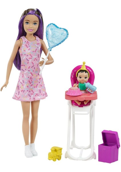 FHY97 Barbie Bebek Bakıcısı Bebeği ve Aksesuarları Oyun Seti