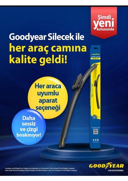 Good Year 2’li Set Muz Tipi Silecek Takımı Renault Clio 2012-2019 Ön Cam Sileceği 650MM-350MM fiyatları