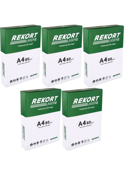 Rekort A4 80GR/M2 Fotokopi Kağıdı 2500 Adet (5PK*500)