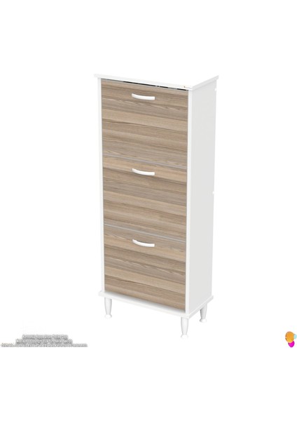 Uygar Cordoba Renk Kapı Önü Ayakkabılık 3 Düşer Kapak 6 Göz Raf Bölmeli Ayakkabılık 52X127X 25,5 cm fırsatları