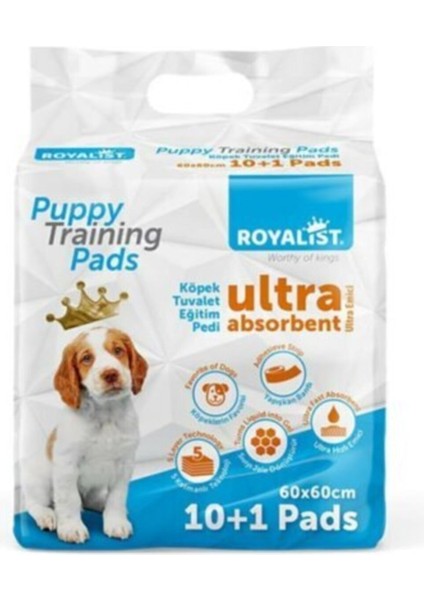 Köpek Tuvalet Pedi 60X60CM, 11'li Paket, Konforlu ve Temiz Kullanım Için Ideal