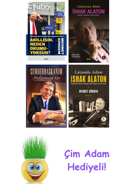 Mehmet Gündem 4 Kitap Seti + Çim Adam Hediye